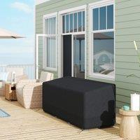 OUTSUNNY 190x72x76cm Rectangular Patio Furniture Cover for Chairs Black | Size: 190 x 72 x 76 cm