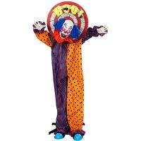 HOMCOM 167 cm Life Size Animated Clown Halloween Decorations Outdoor Indoor