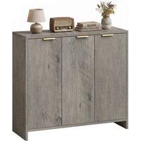 HOMCOM Sideboard with 3 Doors & Adjustable Shelves, Kitchen Cupboard, Grey