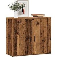 Berkfield Home Sideboard Old Wood 80x33x70 cm Engineered Wood in Brown | Size: 80 x 33 x 70 cm