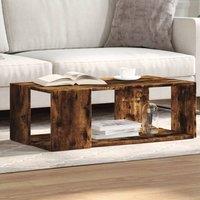 Berkfield Home Coffee Table Smoked Oak 89.5x48x30 cm Engineered Wood in Brown