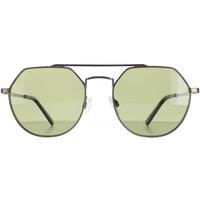 Serengeti Aviator Matte Gunmetal Saturn Polarized Green 555nm Shelby in Grey