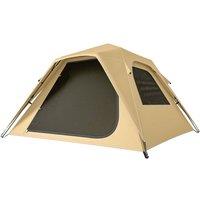 NESTLUNE Pop Up Tent Waterproof Camping Tents in Beige