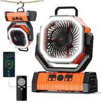NESTLUNE Orange Camping Fan 20000mAh Rechargeable Battery