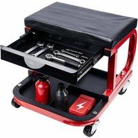 NESTLUNE Mechanics Padded Creeper Trolley Seat in Red | Size: 10000mm x 520mm