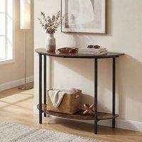 KORVIXA Narrow Entryway Table with Heavy-duty in Brown | Size: 100 cm x 100 cm