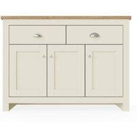 PAWNORA 3 Door 2 Drawer Sideboard Storage Cabinet in Cream