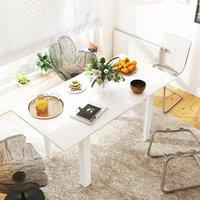 EONLION Extendable Dining Table High Gloss White | Size: 100 cm