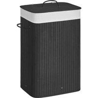 Kelvenix Black Bamboo Laundry Basket | Size: 0.6m2