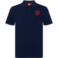 Arsenal FC Men's Adults Crest Polo Shirt in Navy | Size: 2XL