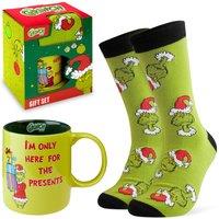 The Grinch Men's The Gift Set Mug & Socks in Green