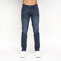 Crosshatch Malcolm Men's Slim Fit 5-Pocket Stretch Jeans in Dark Blue | Size: 32R
