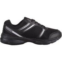 ABSOLUTE FOOTWEAR Men's Mens Lightweight Lace Up Sports Wide Fit Trainer Sneakers in Black | Size: 10