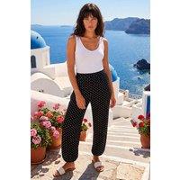 Roman Women's Polka Dot Balloon Trouser in Black | Size: 14