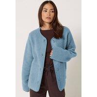 PixieGirl Women's Petite Borg Jacket in Baby Blue | Size: 6
