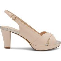 Paradox London Women's Faux Leather 'Luisa' Sling Back Platform Sandal in Nude | Size: 3