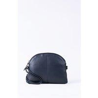 Lakeland Leather Women's 'Elterwater' Curved Leather Cross Body Bag in Navy