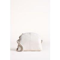 Lakeland Leather Women's 'Elterwater' Curved Leather Cross Body Bag in White