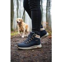 Northwest Territory Women's Nevis Nubuck Leather 3M Thinsulate Waterproof Walking Boots in Navy | Size: 5