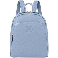Woodland Leathers Women's Women's Small Leather Convertible Backpack in Light Blue