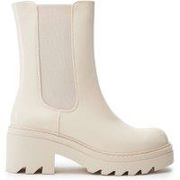 b.soleful Women's 'Givver' Porvair Ankle Boots in Beige | Size: 4