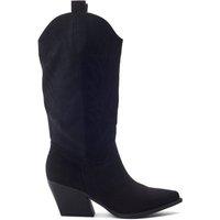 b.soleful Women's 'Gwyndolyn' Alcantara Heeled Boots in Black | Size: 5