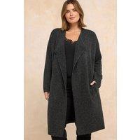 Evans Women's Waterfall Cardigan in Charcoal | Size: 30-32