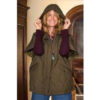 Sea Glass Women's Essential Quilted Poncho in Olive | Size: Small