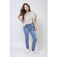 IKRUSH Women's Delilah Casual Drawstring Trousers in Blue | Size: S/M