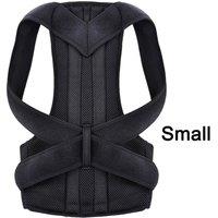 NESTLUNE S(27-31inch) Posture Corrector Lumbar Brace Full Back Support in Black | Size: 0-1 m