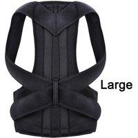NESTLUNE L(34-38inch) Posture Corrector Lumbar Brace Full Back Support in Black | Size: 0-1 m