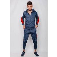 AARHON Men's Mens Side Band Pullover Comfy Tracksuit - Pixon in Navy | Size: XL