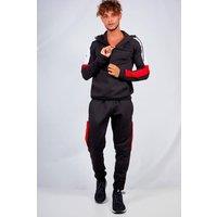 AARHON Men's Mens Side Band Pullover Comfy Tracksuit - Pixon in Black | Size: Small