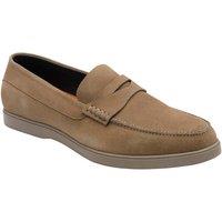 Frank Wright Men's Suede 'Horn' Penny Loafers in Taupe | Size: 9