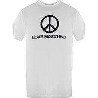 Love Moschino Men's Short Sleeve Round T-shirt in White | Size: XL
