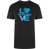Love Moschino Men's Short Sleeve Round T-shirt in Black | Size: XL