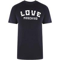 Love Moschino Men's Short Sleeve Round T-shirt in Navy | Size: XL