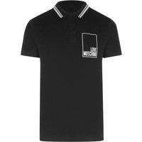 Love Moschino Men's Short Sleeve Polo Shirt in Black | Size: XL