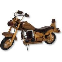 netfurniture Shadow Striker Wooden Motorcycle Model Large Handcrafted 38 cm in Grey