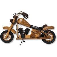 netfurniture Timber Nomad Model Motorcycle Handcrafted Wooden Collectible 33 cm in Grey