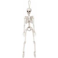 Samuel Alexander 3ft Posable Full Halloween Skeleton Decoration with Movable Joints in White