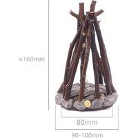 Quipulse Stone Branch Campfire Light in Brown | Size: Small
