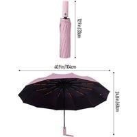 FLAVORA 24Bones - Pink Strong Automatic Umbrella Windproof | Size: 0.6m2
