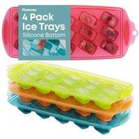FLAVORA 4 Pack Silicone Ice Cube Trays BPA | Size: 100 cm