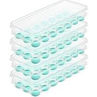 FLAVORA 4 Pack Silicone Ice Cube Trays in Green | Size: 0.6m2