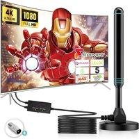 NESTLUNE TV Aerial, Indoor TV Aerial for Smart TV with Signal in Black
