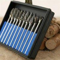 NESTLUNE 10Pcs Tungsten Steel Solid Carbide Rotary Burrs Bit in Silver | Size: 1000mm x 400mm