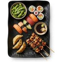 NESTLUNE Rectangle Plate 26cm*18cm Black Plates Food Dinner Set | Size: 100 cm x 15 cm