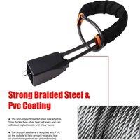 NESTLUNE Heavy Duty Seat Belt Lock Steering Wheel Lock Car Security in Black