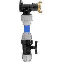 NESTLUNE 25mm MDPE Water Pipe Outlet Kit - Flow Control Valve in Grey | Size: 10000mm x 520mm